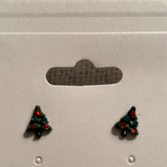 Festive Christmas Tree Earrings - Picture 2 of 3